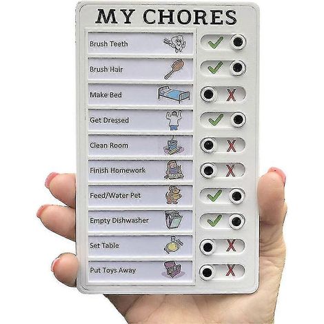 Tableau mémo portable en plastique - Liste de tâches pour camping-car - Mes tâches - Liste de contrôle pour les soins aux personnes âgées - Mes tâches (1/5)