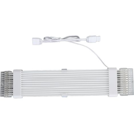 Kit de câble d'extension d'alimentation RGB 24 broches ARGB, fil plaqué argent 18AWG, câble de synchronisation d'alimentation PC, 265 mm (1/5)