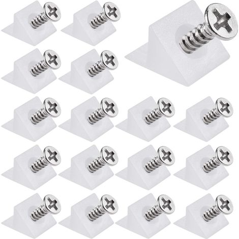 100PCS Supports de Tiroir Arrières en Plastique, Kit de Réparation de Tirroit avec Vis, Renforts de Tiroir pour Meubles, Kit de Réparation d'Affaissement