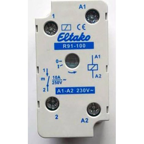 Eltako R91-100-230VAC Relais de commutation Tension nominale: 230 V Courant de commutation (max.): 8 A 1 NO (T) 1 pc(s)