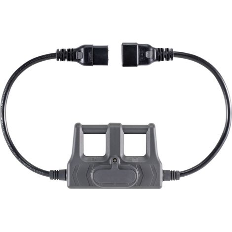 VOLTCRAFT CAA-1L 16 Adaptateur de mesure Secteur mâle C20 - Secteur femelle C19 gris foncé R428291 (1/5)