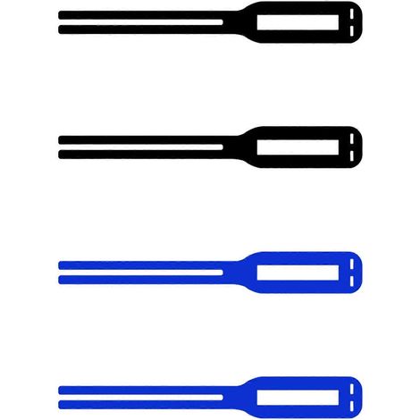 Bande de compression pour poignet, idéale pour la musculation, l'haltérophilie, le fitness et le powerlifting. Support de poignet à double sangle : 2 noires et 2 bleues. (1/4)