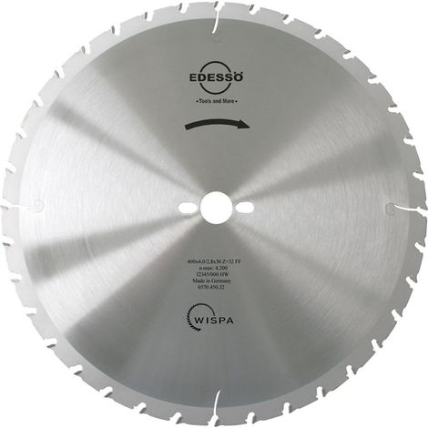 EDESSÖ HW Tischkreissägeblatt Brennholz 450x4,0/2,8x30 mm Z32 FF WISPA Serie nagelfest leises Sägen