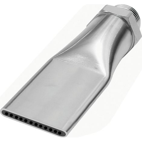 Riegler Lärmarme Flachdüse, G 3/8 AG, MS vernickelt, Düsenbreite 29mm, 12 (1/2)