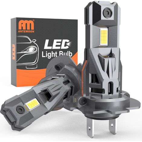 H7 LED Bulbs, 100W 20000LM 6500K White 12V Replacement Lamps for Halogen and Xenon Kit, 1:1 Mini Design LED Bulb for Car and Motorcycle Headlight Error Free, 2 Bulbs (1/5)