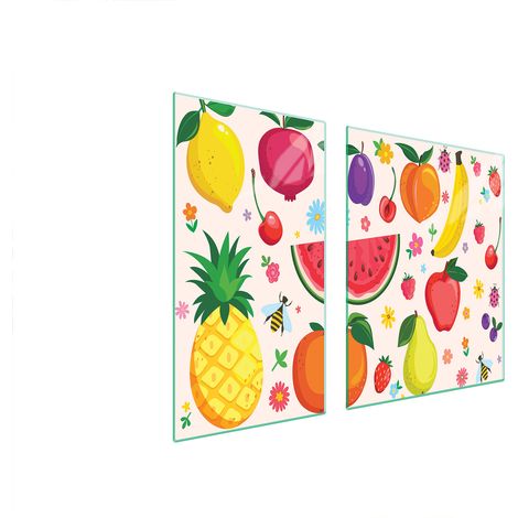 PIASTRA PROTETTIVA IN VETRO PER FORNELLO 90x52 FRUTTA (1/5)