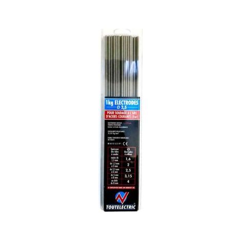 1kg Électrodes rutiles diamètre 2,5mm (1/2)