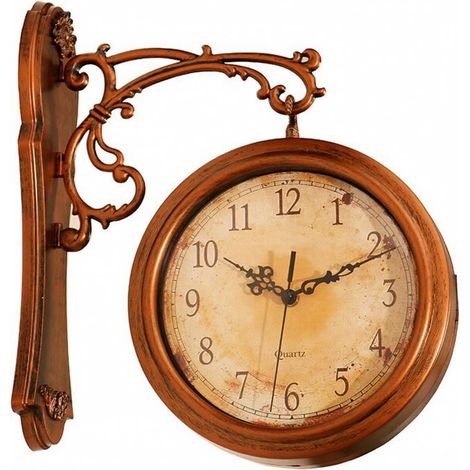 Vintage Face Clock Classic Retro Design, Decorative, Wall Mounted Clock, pr (1/5)
