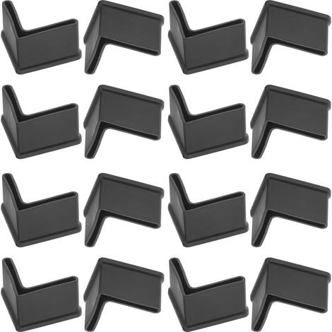 Lot de 50 patins antidérapants en caoutchouc forme L pour pieds meuble (1/5)