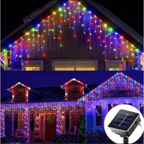 Tenda luminosa natalizia luci di Natale con 168 LED da 4.5 mt a ricarica solare luce Multicolor (1/3)