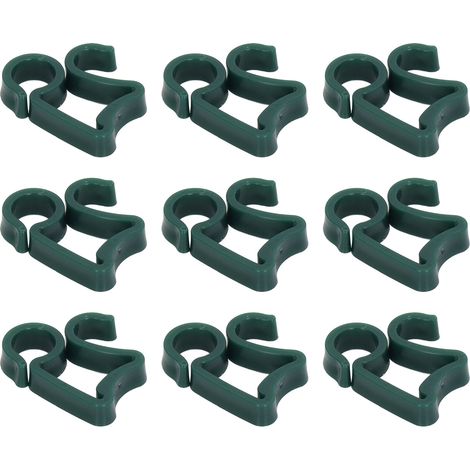 150 attaches lumineuses de Noël étanches antigel, crochets de gouttière en plastique vert foncé, pinces extérieures pour guirlandes, Halloween (1/5)