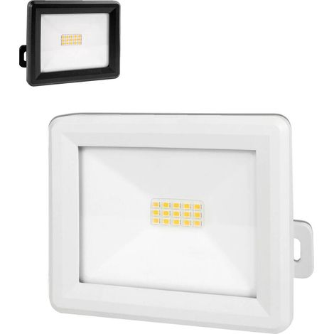 Projecteur LED Blanc 10W, 940 lumens, IP65, 4000K Blanc-neutre, connecteur rapide, fixation orientable 3D - Tibelec (1/5)