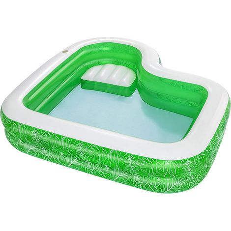 Bestway Tropical Paradise piscine gonflable verte 231x231x51 cm (1/10)