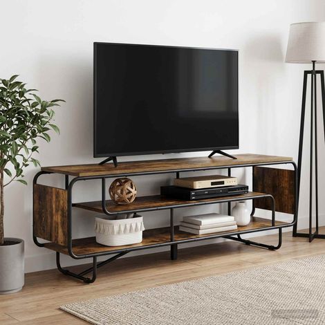 vidaXL Meuble TV 180 x 36 x 45 cm Chêne fumé Bois d'ingénierie (1/5)