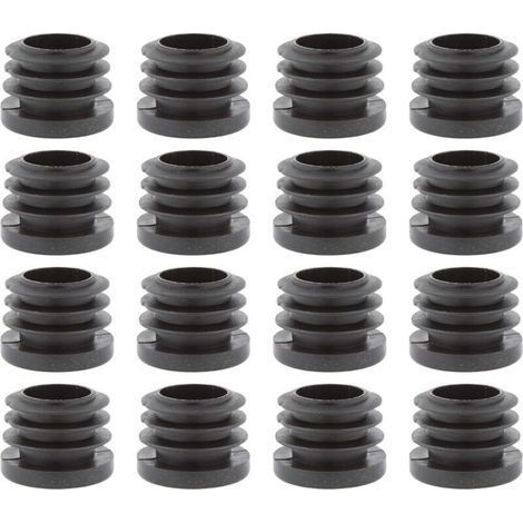 Lot de 16 Bouchons à Lamelles Ronds - Capuchons de Protection en Plastique - Bouchons d'Extrémité (Diamètre 16 mm, Rond) (1/4)