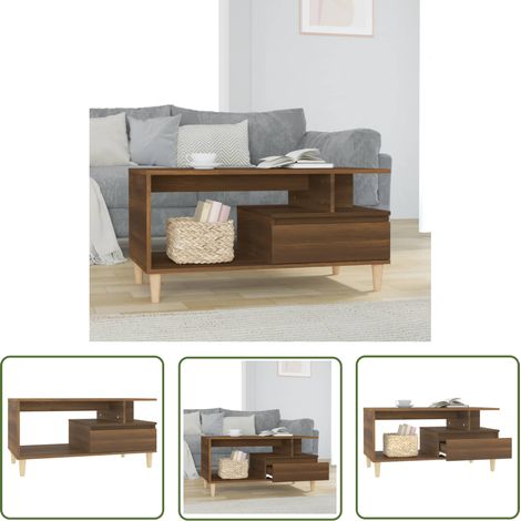 Table basse de salon, Table Café, Chêne marron 90x49x45 cm Bois d'ingénierie OIB2592E (1/5)