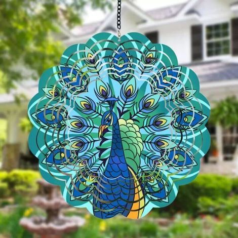 30cm Outdoor Wind Chime, Garden Decoration, 3D Metal Memorial Retro Style