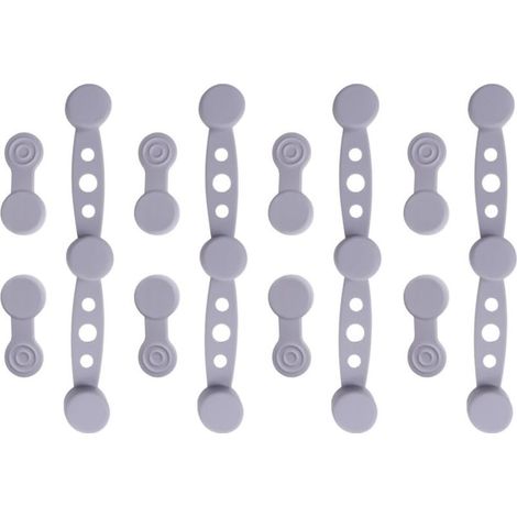Lot de 12 Boucles Magnétiques en Silicone, Clips Magnétique pour Friteuse à Air, Aimants d'air Fryer, Accessoires pour Friteuse à Air pour Doublures en Papier Sulfurisé, Résistante à la Chaleur (1/5)