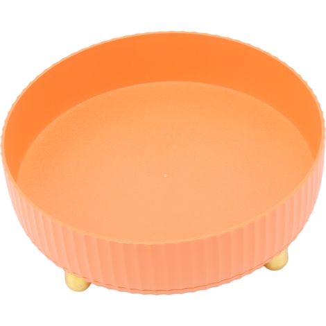 Étagère de rangement rotative à 360°, plateau tournant rond pour cosmétiques et épices, petit modèle orange, idéal pour placards de cuisine et garde-manger. (1/5)