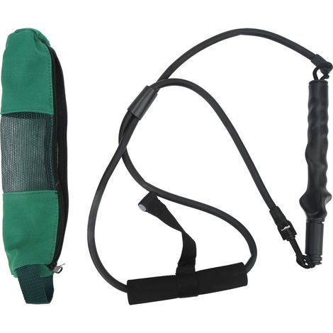 Elastischer Latex-Trainingsgürtel für den Golfschwung, mit Aufbewahrungstasche, ideal für das Training zu Hause. (1/5)