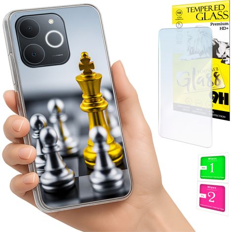Funda para Realme Note 70T con cubierta trasera y cristal 9H. (1/5)