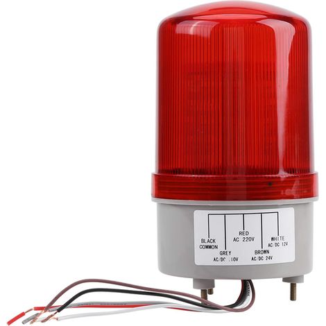 AUNMAS Gyrophare Rotatif à LED Rouge PC ABS Lampe d'avertissement (1/5)