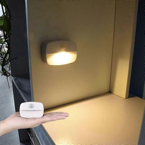 Veilleuse LED automatique [Lot de 2], Veilleuse murale avec détecteur de mouvement, autocollante, Nouveau modèle (1/5)