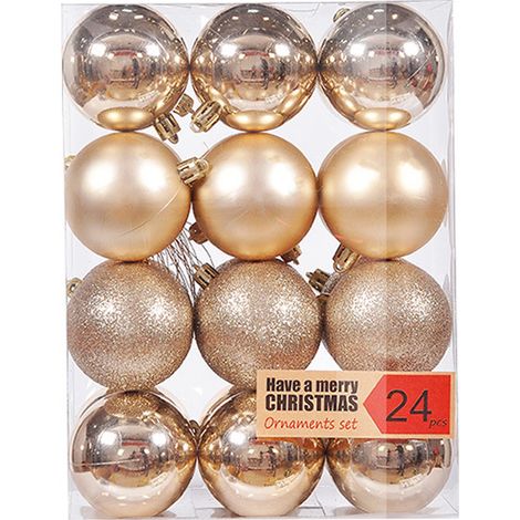 Boules de Noël décoratives pour sapin, décorations de Noël, boules de mariage, ornements de fête, crochets de suspension (1/5)