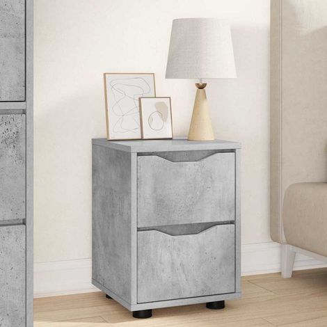 Nachttisch Beton Grau 30,5 x 30 x 43 cm Holzwerkstoff