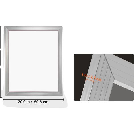Kit per serigrafia, telaio in alluminio resistente, applicazioni versatili, 2 pezzi, 160 mesh (1/2)
