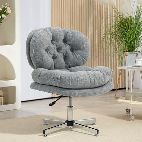 Silla de oficina ergonómica giratoria con función balancín, altura regulable, gris, OKWISH (1/5)
