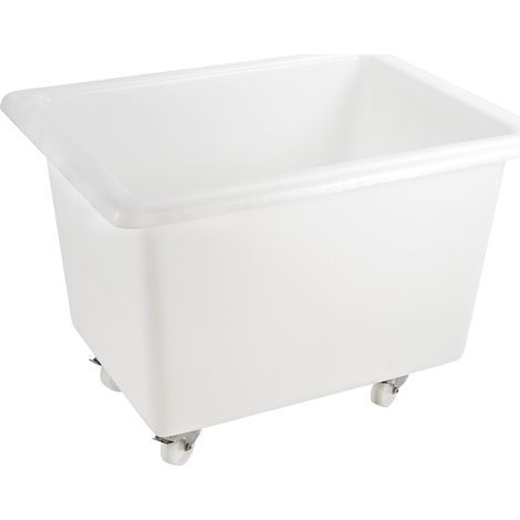 Bac grand volume 220 L - 4 roues pivotantes dont 2 avec freins - blanc - Gilac (1/2)