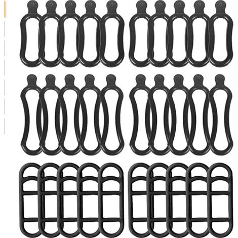 30 bandas elásticas para bicicletas, correas de montaje multifunción para linterna, luz LED, teléfono móvil, altavoz y GPS (3 estilos)