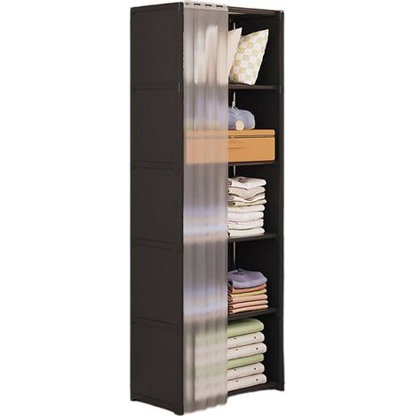 Armoire Portable - 1 Pièce, Etagère Rangement Tissu, Penderie Vêtements Chaussures Aucuneary (1/5)