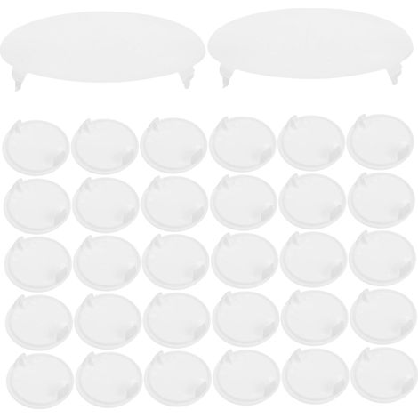 HEALLILY 50 Bouchons de trous meubles en plastique blanc (1/5)