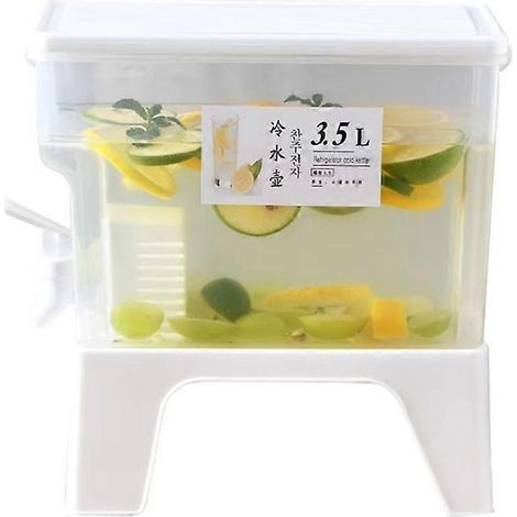 Distributeur de boissons avec robinet, pichet à jus avec robinet, récipient pour boissons à lait pour les fêtes et l'usage quotidien (1/5)
