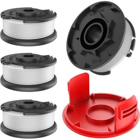 Bobines de fil pour coupe-bordures - 4 pièces - Compatibles avec les modèles Einhell GE-CT 18/28 Li et TC - Nylon 1,6 mm (1/5)