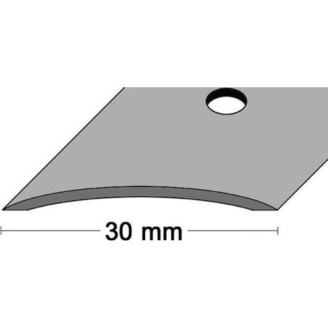 PG Teppichschiene B.30 mm L.1.000 mm Aluminium silberfarben eloxiert gewölbt mittig gelocht - 4731502092 (1/3)