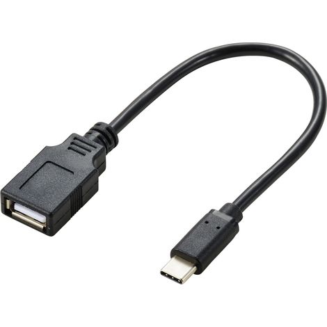 Renkforce USB 2.0 Câble adaptateur [1x USB-C® mâle - 1x USB 2.0 type A femelle] RF-5720376 0.15 m bl