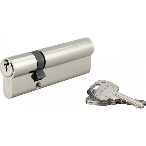 Cilindro europeo STD UNIKEY a doppia entrata 30 x 70 mm nichelato, chiave uguale, 3 chiavi – THIRARD (1/5)