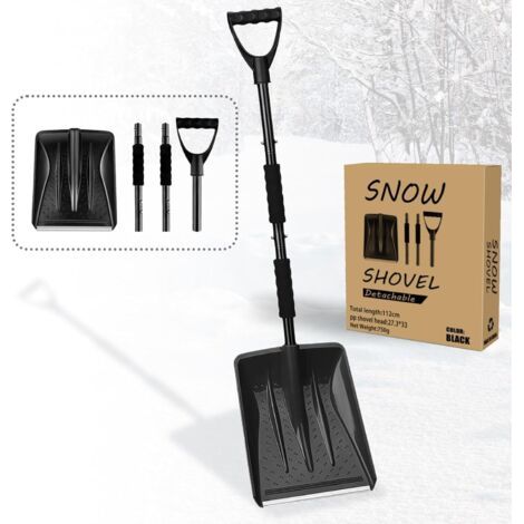 Pelle à neige pour Toyota Grand Highlander 7 places (2024-2025), 2 en 1 : outil de dégivrage télescopique avec poignée en mousse antidérapante et rotation à 360° pour pare-brise