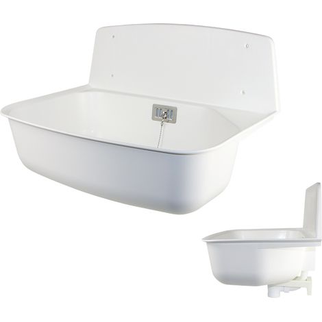 Haas Kunststoff Ausgussbecken Marion, Abflussbecken weiss, Komplett Set, 6200 (1/5)