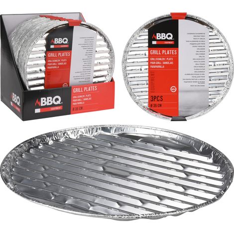3 VASSOI BBQ GRILL IN ALLUMINIO 35CM (1/2)