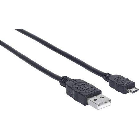 MANHATTAN Cavo USB 2.0 A Maschio/Micro B Maschio, 3,0 m, Nero (1/5)