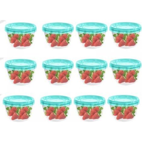 Bocaux hermétiques pour congélateur - Bocaux de conservation hermétiques Contenants transparents, bleus, lot de 12