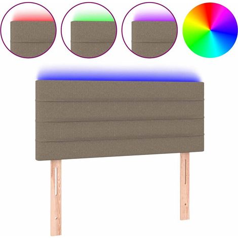 Maison Exclusive - LED Kopfteil Taupe 80x5x78/88 cm Stoff (1/5)