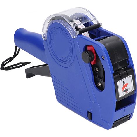 Étiqueteuse manuelle portable à 8 chiffres avec cartouche, bleue (1/5)