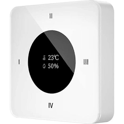 Interrupteur sans fil intelligent Linptech avec thermomètre et hygromètre tactiles, compatible avec l'application Mijia et doté d'une télécommande pour la maison connectée. (1/5)
