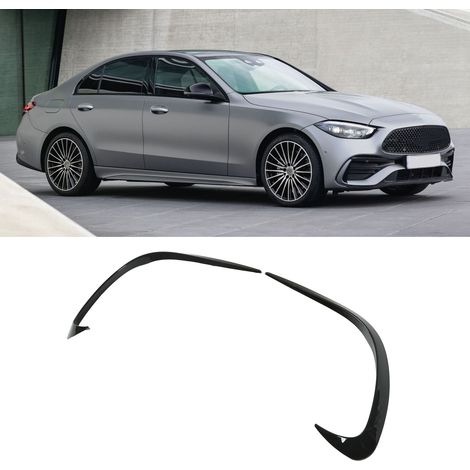 Frontstoßstangenspoiler links und rechts, glänzend schwarz, kompatibel mit Mercedes-Benz C-Klasse W206 (ab 2022). (1/5)