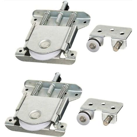 2 pièces Roulette Porte Coulissante placard,Pièces de porte coulissantes pour porte de garde-robe,roues,rouleaux,armoire Runners Guides,Roulette Placard Coulissant Armoire Porte Rouleau,Charge 20 kg (1/3)